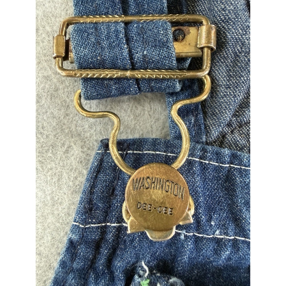 Vintage Washington Dee Cee Overalls Baby Toddler 18-24 Months 1970s Blue Denim - Picture 4 of 12